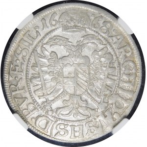 Schlesien - Schlesien unter habsburgischer Herrschaft, Leopold I., 3 krajcary 1668 SHS, Wrocław