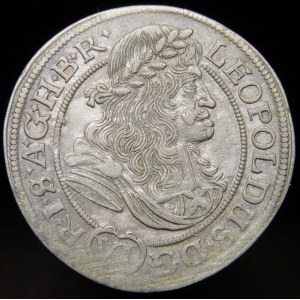 Śląsk - Śląsk pod panowaniem habsburskim, Leopold I, 6 krajcarów 1681 FIK, Opole - rzadkie