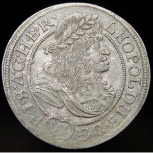 Schlesien - Schlesien unter habsburgischer Herrschaft, Leopold I., 6 krajcars 1681 FIK, Opole - selten