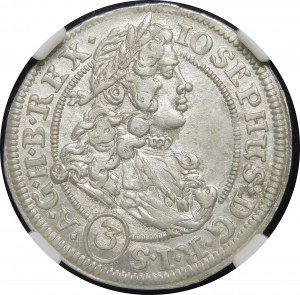 Śląsk - Śląsk pod panowaniem habsburskim, Leopold I, 3 krajcary 1706 CB, Brzeg