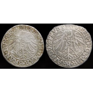 Kniežacie Prusko, Albrecht Hohenzollern, Grosz 1538 a 1543, Königsberg - sada (2 ks)