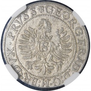 Herzogliches Preußen, Georg Friedrich von Ansbach, 1596 Pfennig, Königsberg - selten und schön