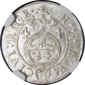 Inflanty - Pod panowaniem szwedzkim, Krystyna Waza, Półtorak 1644, Ryga - piękny