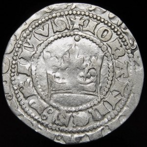 Böhmen, Johann I. von Luxemburg (1310-1346), Prager Pfennig abgeschnitten (parvus), Kutná Hora - Variante