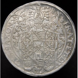 Nemecko, Sasko, Kristian II, Ján Juraj I. a August, Thaler 1599 HB, Drážďany