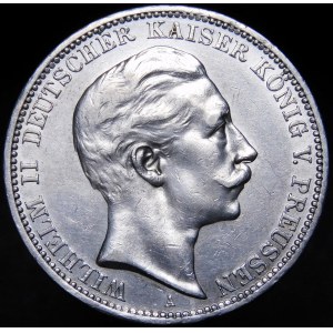 Germany, Saxony, Wilhelm II, 3 marks 1911 A Berlin