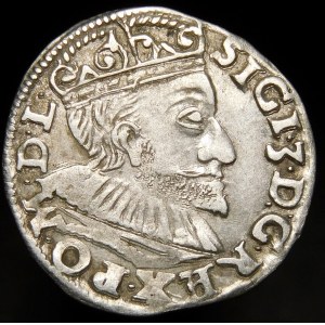 Sigismund III Vasa, Trojak 1592, Poznań - low crown, date on the left