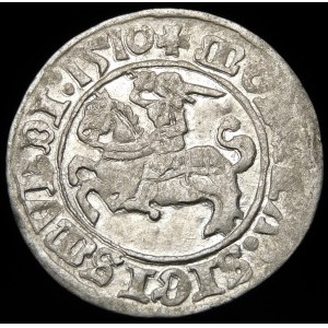 Sigismund I the Old, Half-penny 1510, Vilnius - large zero, triple dot - very rare