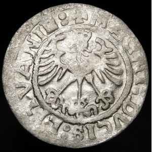 Sigismund I the Old, Half-penny 1519, Vilnius - 6 feathers - punch - very rare