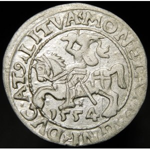 Sigismund II Augustus, Half-penny 1554, Vilnius - LI/LITVA - very rare