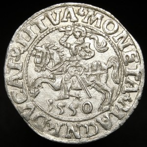 Sigismund II Augustus, Half-penny 1550, Vilnius - LI/LITVA - beautiful