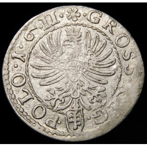 Zygmunt III Waza, Grosz 1611, Kraków - ∙1∙6∙11∙ rozeta ∙ - wariant