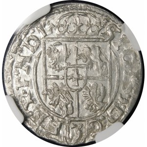 Žigmund III Vaza, poltopánka 1618, Bydgoszcz - Sas v ozdobnom štíte, SIGIS