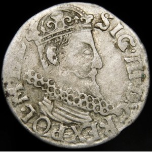 Sigismund III Vasa, Trojak 1622, Krakow - POLO/NNI punch - rare
