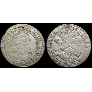 Žigmund III Vaza, šesták 1625, Krakov - Sas a polokozik - sada (2 ks)