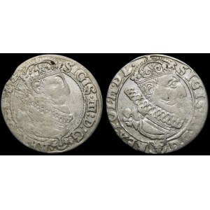 Sigismund III Vasa, Sixpence 1625, Krakau - Sas und Halb-Cozic - Satz (2 Stück)