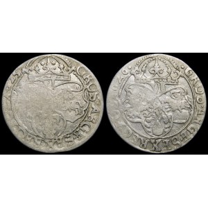 Sigismund III Vasa, Sixpence 1625, Krakau - Sas und Halb-Cozic - Satz (2 Stück)