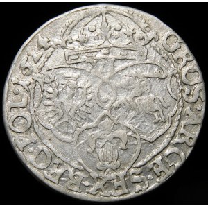 Zygmunt III Waza, Sixpence 1624, Krakau - ∙16Z4