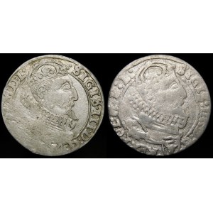 Zygmunt III Waza, Szóstak 1626, Kraków - korony - zestaw (szt. 2)