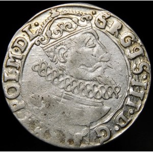 Zygmunt III Waza, šesták 1626, Krakov - pečiatka Žigmund/GROS - vzácna
