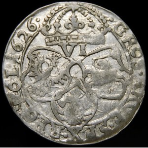 Žigmund III Vaza, šesťpence 1626, Krakov - variant