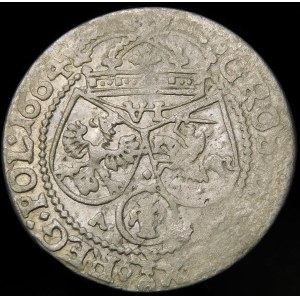 John II Casimir, Sixpence 1664 AT, Krakow - CAIM error - rare