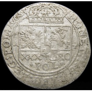 Ján II Kazimír, Tymf 1665 AT, Krakov - široká koruna - vzácnejšie