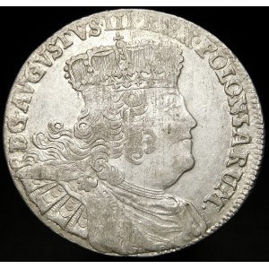 August III Sas, Ort 1754 EC, Lipsk - szerokie popiersie