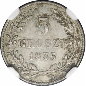 Free City of Krakow, 5 pennies 1835, Vienna - beautiful