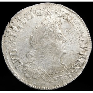 Francja, Ludwik XIV (1643-1715), 1/2 ecu 1694, Paryż - ciekawostka