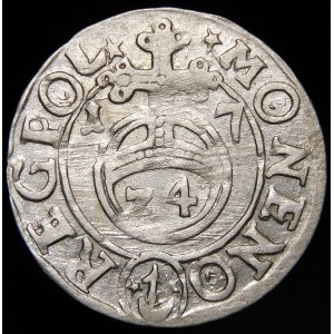 Sigismund III. Wasa, Halbspur 1617, Bromberg - Sachsen im Oval, PMDL