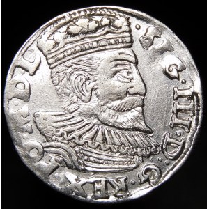 Sigismund III. Vasa, Trojak 1595, Poznań - Krone mit kleiner Rosette, V-I
