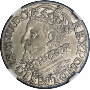 Sigismund III Vasa, Trojak 1600, Krakau - Datumsstempel 16/000 - selten