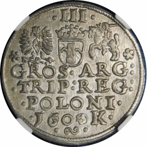 Sigismund III Vasa, Trojak 1600, Krakau - Datumsstempel 16/000 - selten