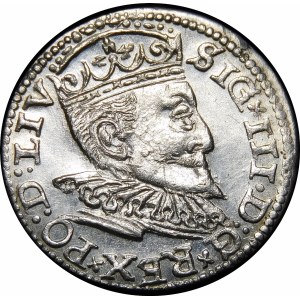 Zygmunt III Waza, Trojak 1595, Ryga - LIV - rzadszy