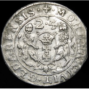 Sigismund III Vasa, Ort 1624/3, Gdansk - pierced date, PR - variant