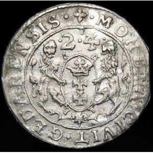 Zygmunt III Waza, Ort 1624/3, Gdańsk - przebita data, PR - wariant