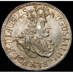 August II Mocny, Dukat w srebrze 1702, Toruń - ex. Karolkiewicz - okazowy - rzadkość