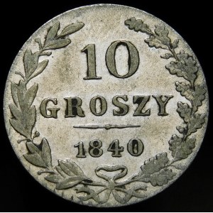 Poland, Russian Partition, 10 groszy 1840 MW, Warsaw
