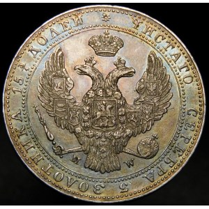 Poland, Russian Partition, 3/4 ruble = 5 zlotys 1838 MW, Warsaw - 2 berries