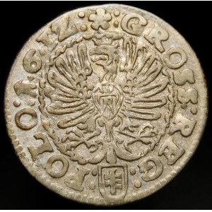 Sigismund III Vasa, Grosz 1612, Cracow - :1∙6∙1Z: rosette : - variant