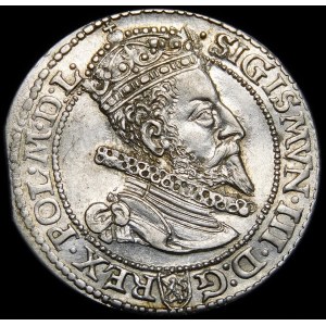 Žigmund III Vasa, šesťpence 1601, Malbork - vzácne a nádherné