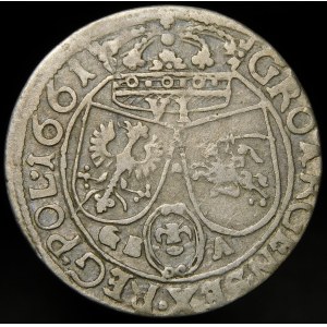 Jan II Kazimierz, Szóstak 1661 GBA, Lwów