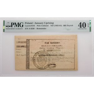 100 złotych 1863 obligacja tymczasowa Powstania Styczniowego
