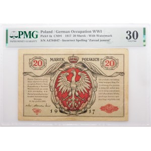 20 poľských mariek 1916 - jenerał