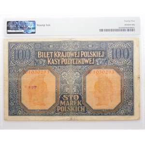 100 poľských mariek 1916 - jenerał - 7-miestne číslovanie