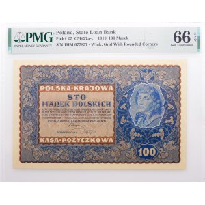 100 marek polskich 1919 - IH Ser. M