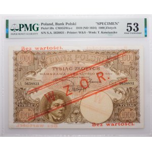1000 zloty 1919 MODEL - low print.