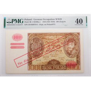 100 zlotých 1934 - originálny dotlač GG