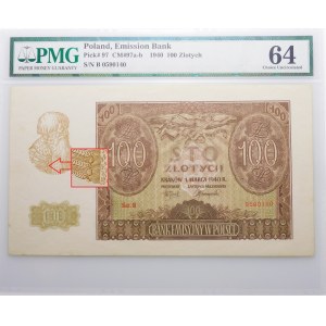 100 gold 1940 - ser. B - ORIGINAL